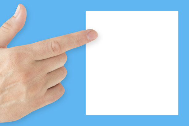 男性手，白色背景图片下载