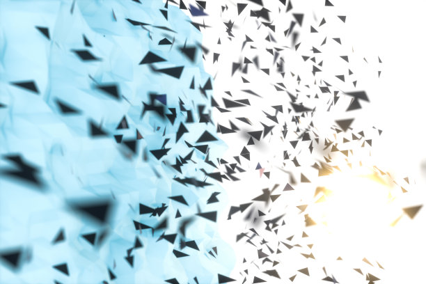 带结构线的三角形曲面平面，3d渲染。图片下载