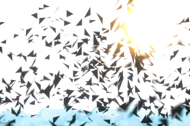 带结构线的三角形曲面平面，3d渲染。图片下载