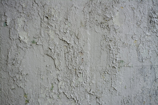 旧混凝土墙，有锈迹和裂缝图片下载