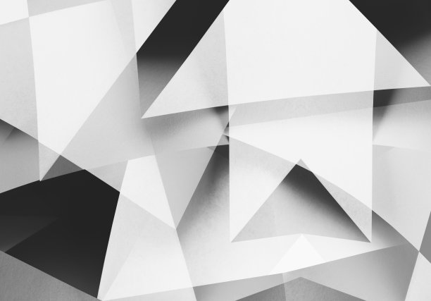 黑色和白色的几何形状，抽象的背景图片下载