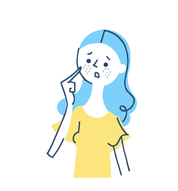 关心雀斑的女人图片下载