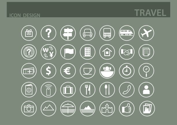一组平面设计图标，用于商业、SEO和社交媒体营销。图片下载