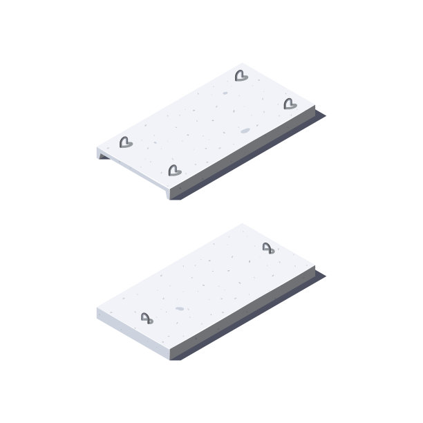 混凝土板图标在平面风格，向量图片下载