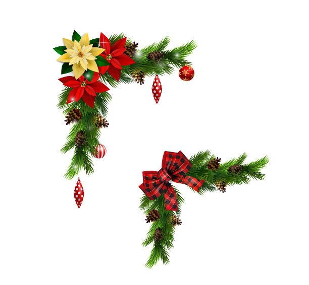 圣诞装饰用冷杉树金色的铃铛图片下载