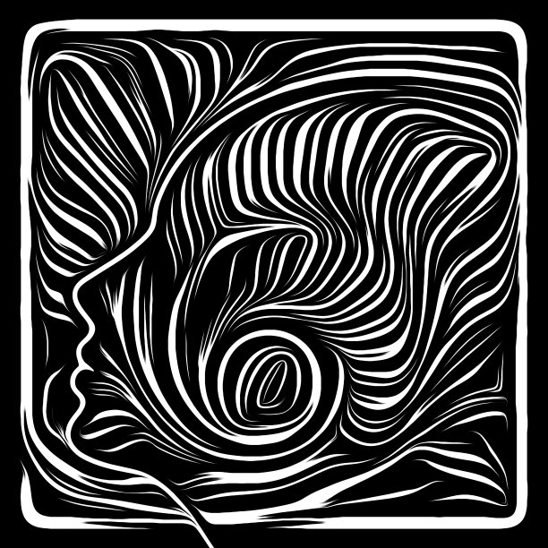 偶然的木刻设计图片下载