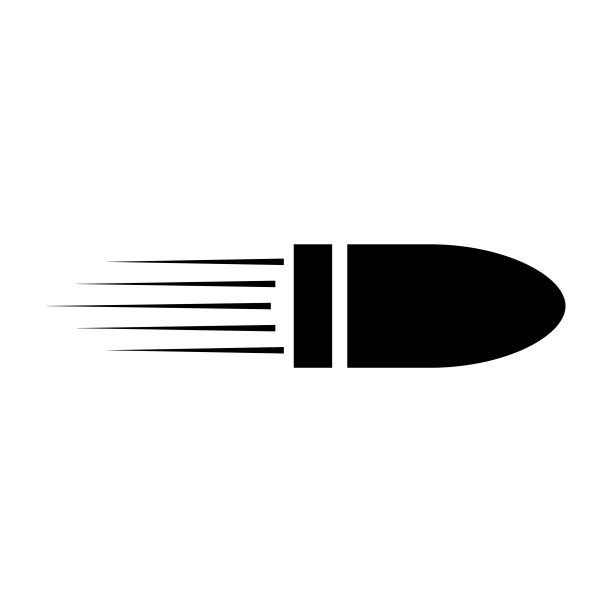 飞行子弹图标，logo，白色背景图片下载