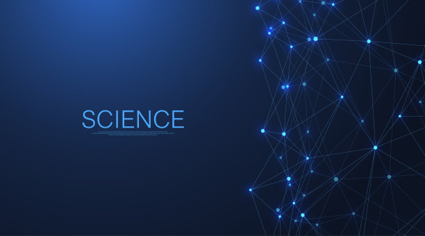 摘要蓝色背景下的数字网络连接结构。人工智能与工程技术概念。全球网络大数据，线路丛，最小阵列。矢量图图片下载