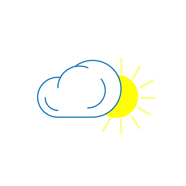 云与阳光矢量抽象图像图片下载