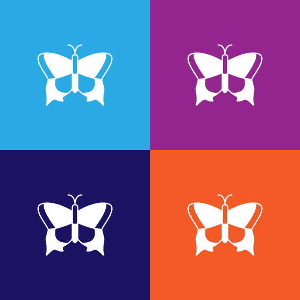 蝴蝶图标。昆虫图标元素。标志和符号收集图标为网站，网页设计，移动应用程序，信息图形图片下载