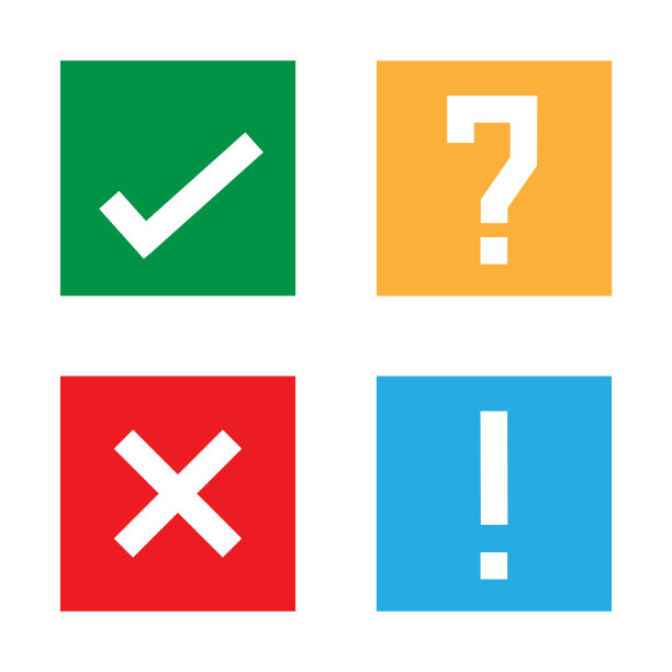 是的，检查无问号矢量插图图片下载