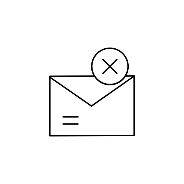邮件删除信封图标。用于UI和UX、网站或移动应用的简笔信息传输矢量图标图片下载