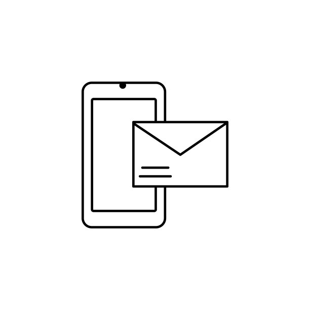 电话短信邮件图标：UI和UX信息传输线性矢量图，网站或移动应用图片下载