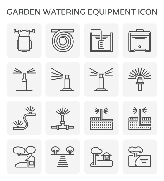 花园浇水图标图片下载