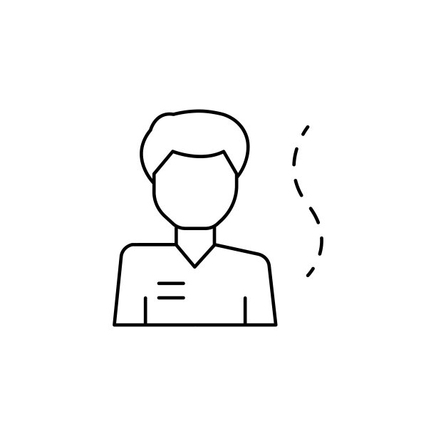 男子肋骨脊柱骨折图标。简单的线条，轮廓向量的人体骨架图标为用户界面和用户体验，网站或移动应用程序在白色背景图片下载