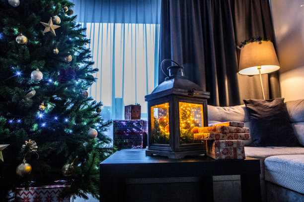 圣诞装饰在圣诞家图片下载