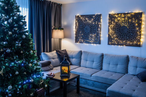 圣诞装饰在圣诞家图片下载