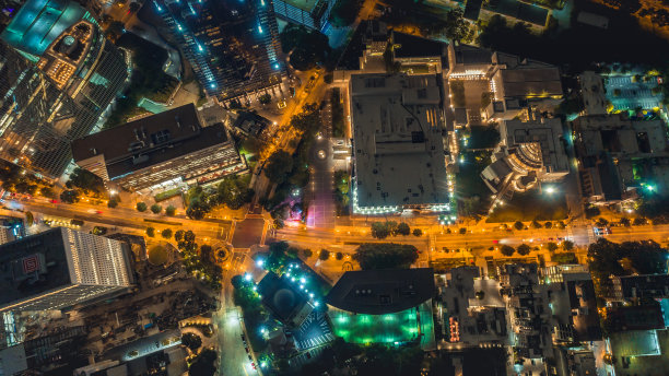 亚特兰大夜晚的航拍图片下载