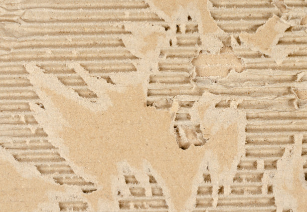 一张破碎的硬纸板的特写。图片下载