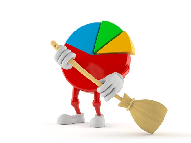 饼图人物扫地板图片下载