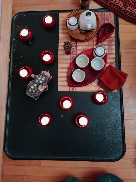 茶道表演在中式室内图片下载