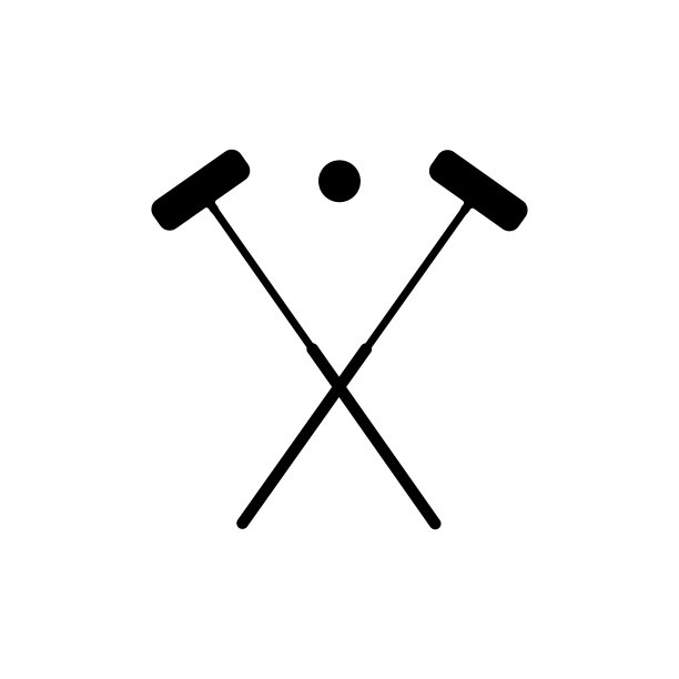 槌球游戏的象征。白色矢量图标图片下载