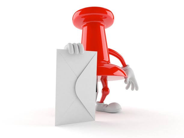 带信封的图钉字符图片下载