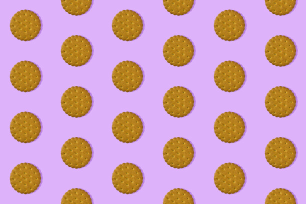 以淡紫色为背景装饰饼干图片下载