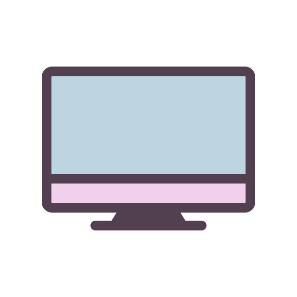 在白色背景上监控图标向量图片下载