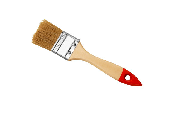 油漆刷孤立在一个白色图片下载