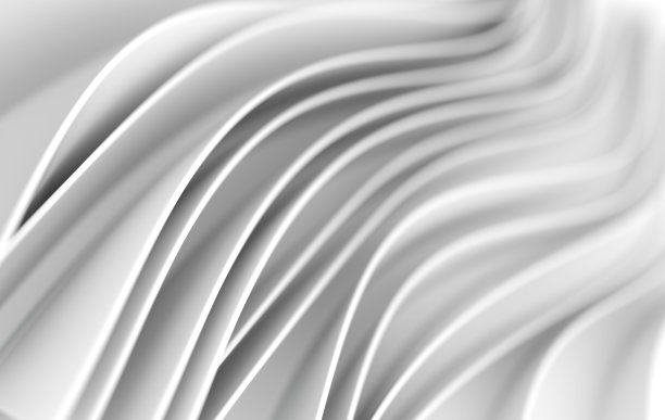 抽象白波三维渲染。现代最小设计图片下载