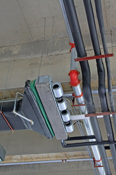 中央空调通风口和管道，特写照片图片下载