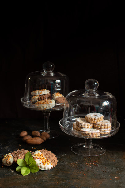 阿拉伯，地中海和东方国家的小吃，摩洛哥饼干和茶图片下载