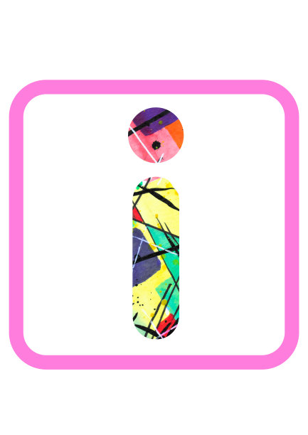 抽象绘画水彩印刷字母i图片下载