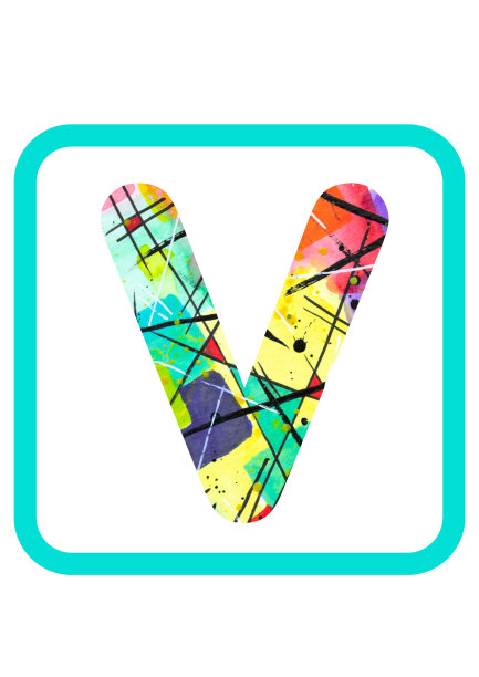 抽象画、水彩、字体、字母五图片下载