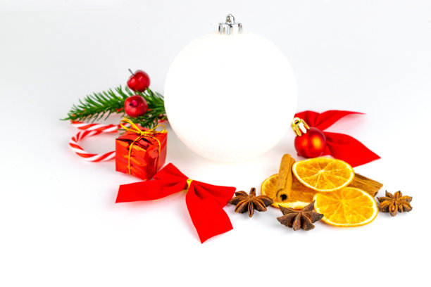 除夕庆祝活动。圣诞模式孤立在白色背景图片下载