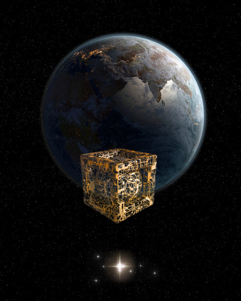 外星飞船接近地球图片下载