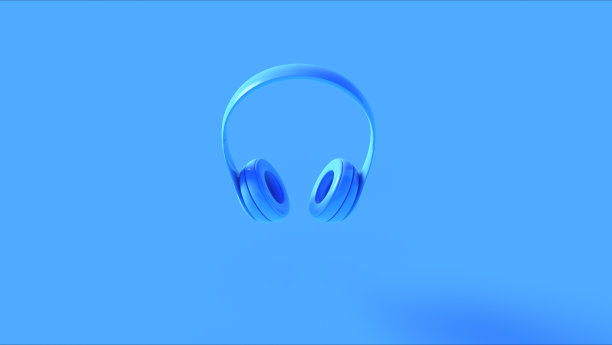 蓝色简单豪华耳机耳机图片下载