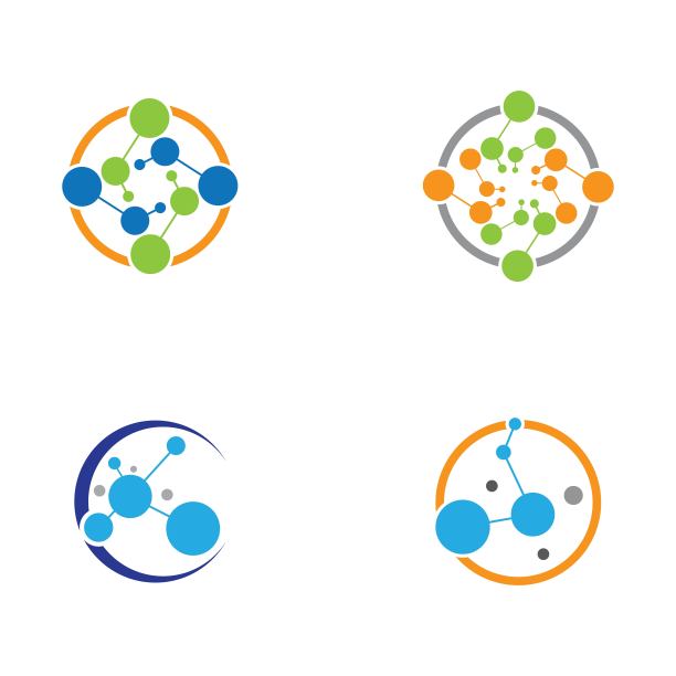 分子矢量图标插图设计图片下载