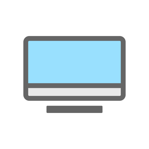 在白色背景上监控图标向量图片下载