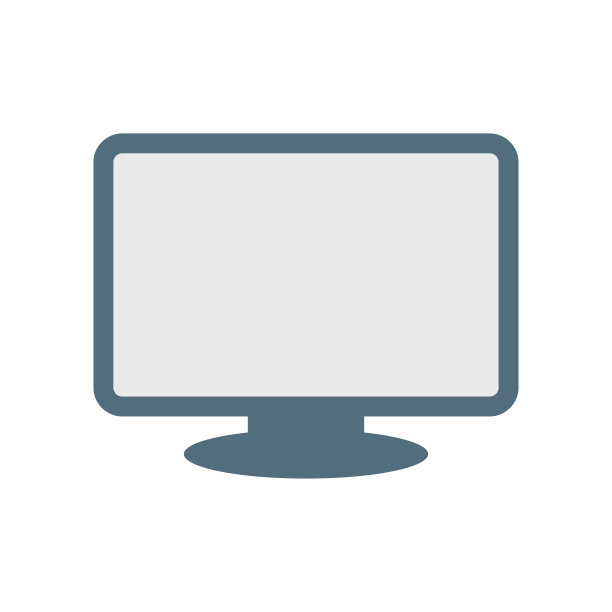 在白色背景上监控图标向量图片下载