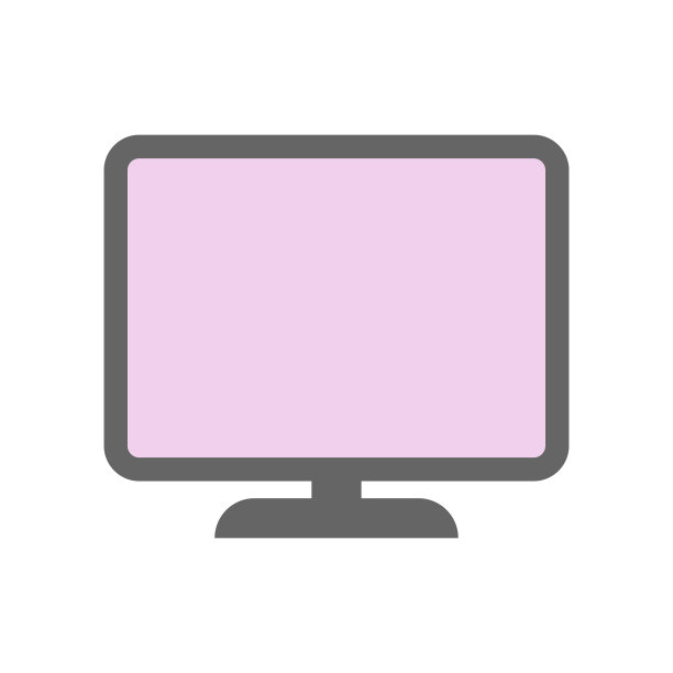 在白色背景上监控图标向量图片下载