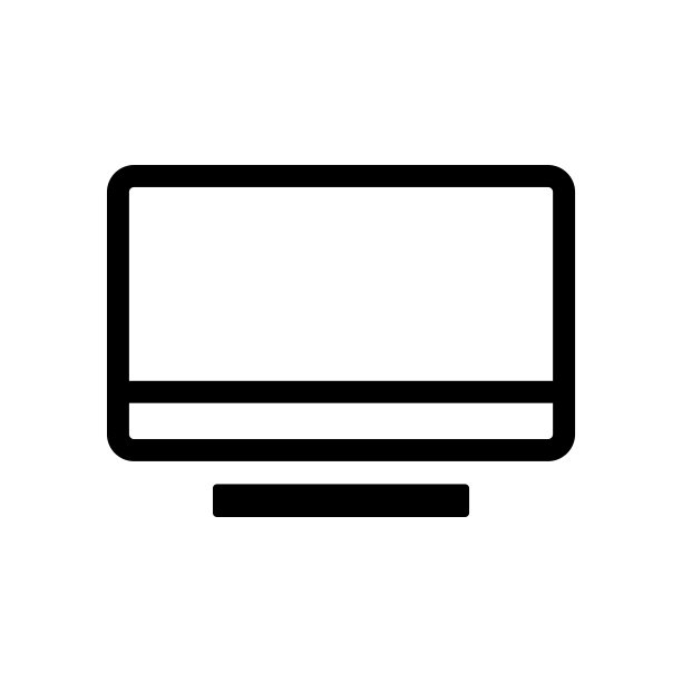 在白色背景上监控图标向量图片下载