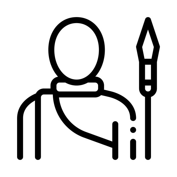 猎人图标矢量轮廓插图图片下载