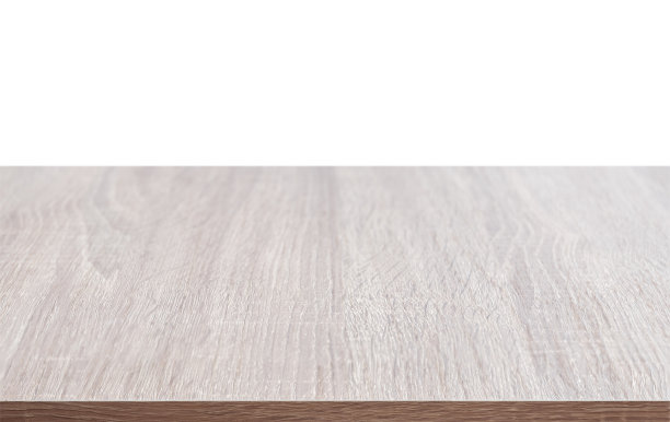 桌面由木头孤立在白色背景上。图片下载