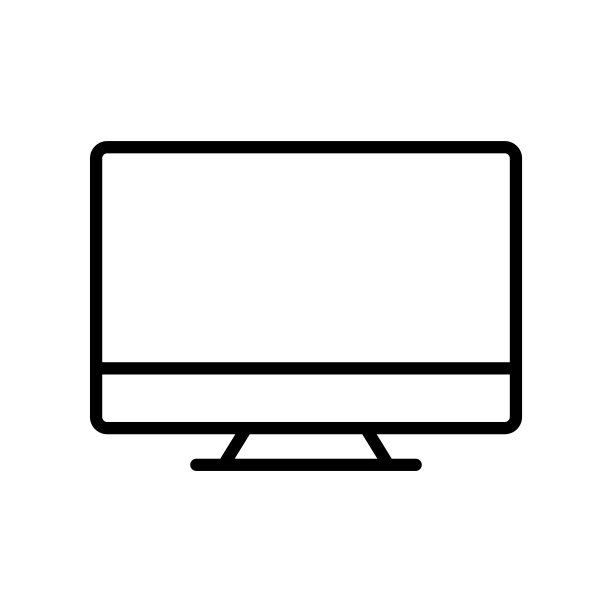 在白色背景上监控图标向量图片下载