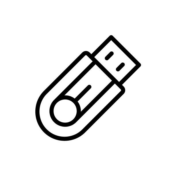 USB闪存盘图标矢量设计模板图片下载