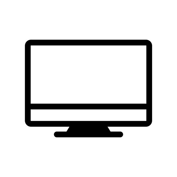 在白色背景上监控图标向量图片下载