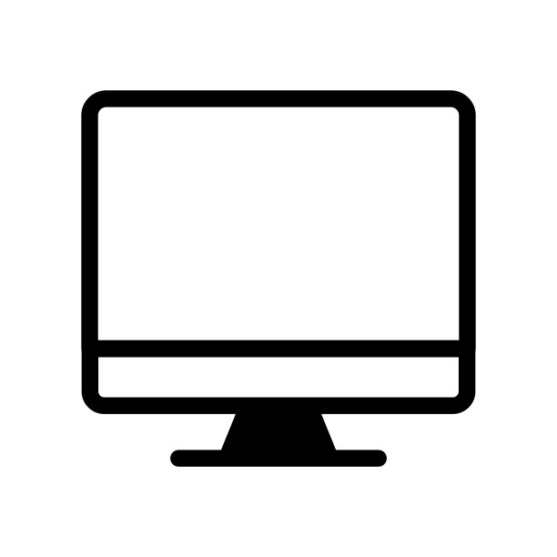 在白色背景上监控图标向量图片下载