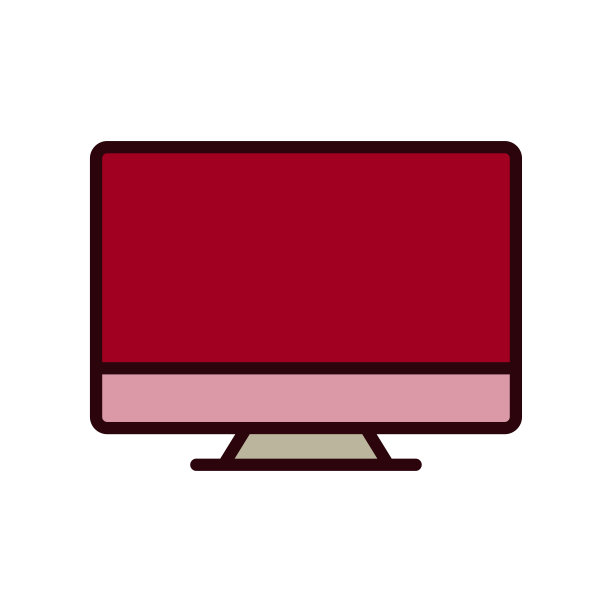 在白色背景上监控图标向量图片下载